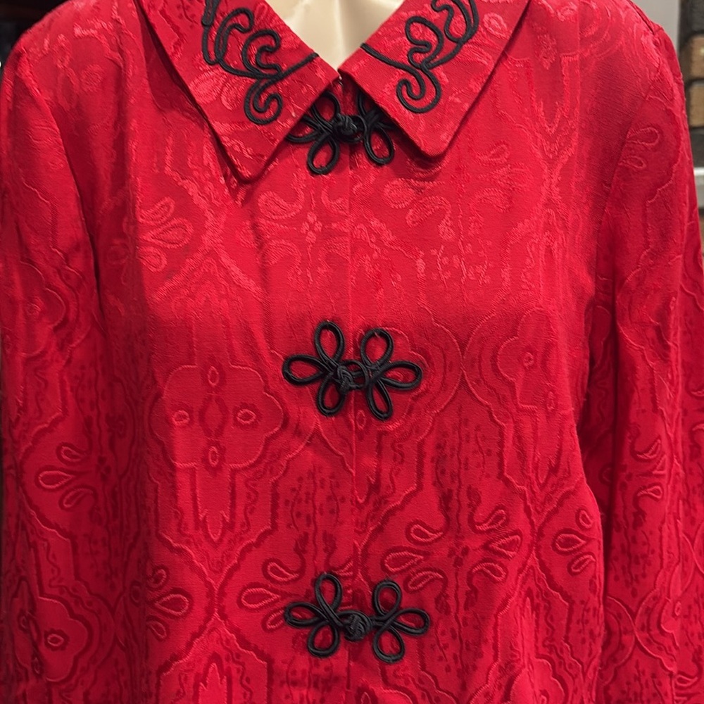 Jessica Howard Embroidered Button-Up Jacket - Picture 3 of 4